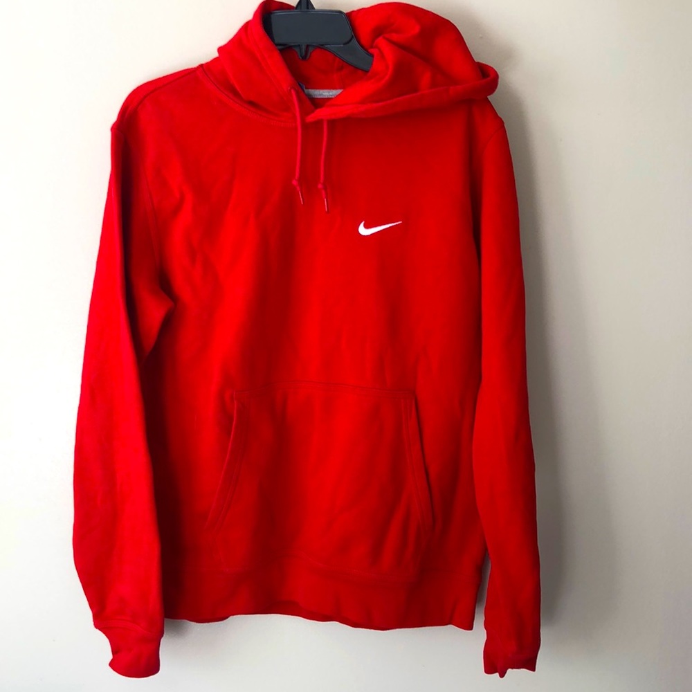 Nike red pullover hoodie